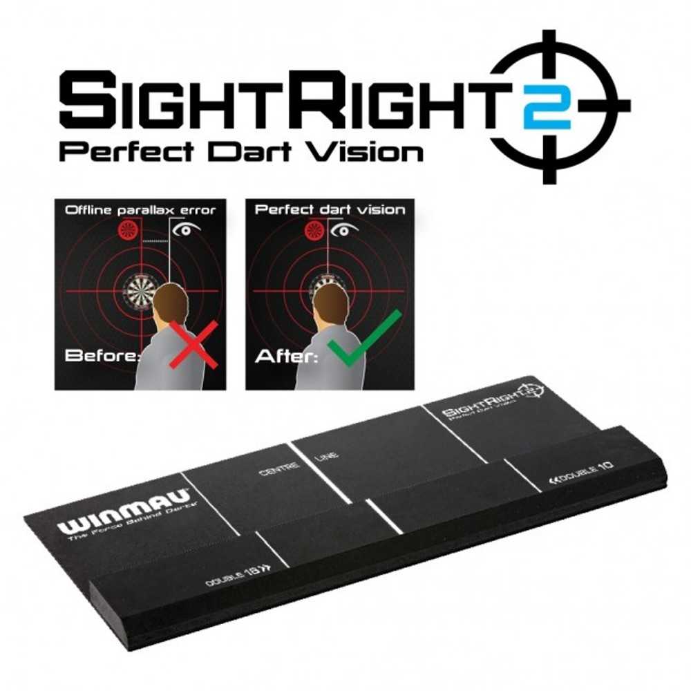 Winmau Dart Board Sight Right 2 position exactly on oche perfect sighting Tool