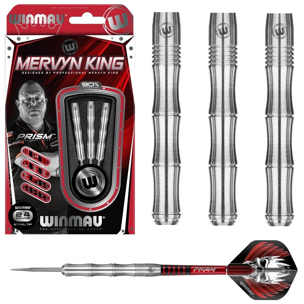 WINMAU MERVYN KING 90 TUNGSTEN DARTS 22, 24 & 26gm Swiftflyte Online