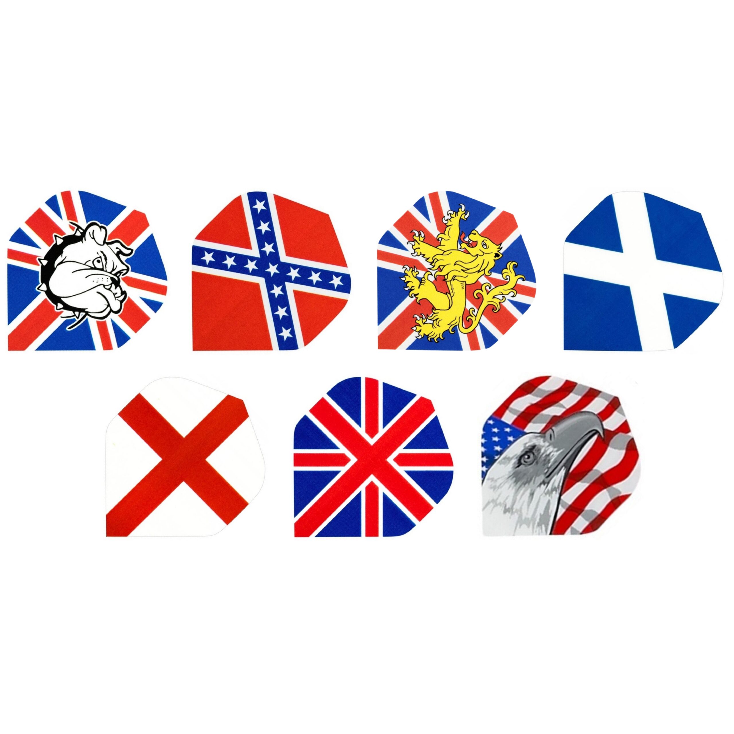 FORMULA METRONIC Darts FLIGHTS SET Weird National Cartoon Emblem 1 set of 3 