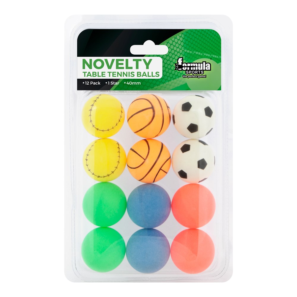 TABLE TENNIS BALLS FORMULA NOVELTY 12 PACK Swiftflyte Online