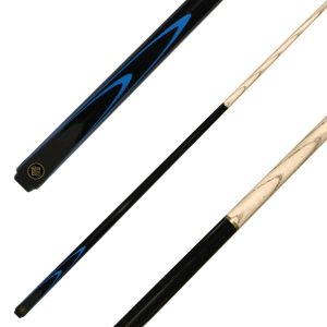 2 PIECE ASH CUE - FORMULA DELUXE BLACK/BLUE - 57" 10MM TIP