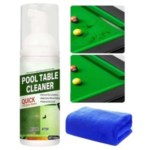 POOL TABLE CLEANER FOAM AND CLOTH